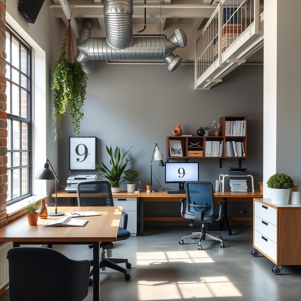 Kako urediti ured u industrijskom stilu
